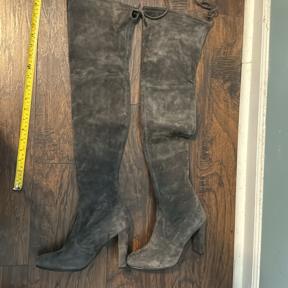 Stuart Weitzman Highland Slate Suede Size 37 - image 6